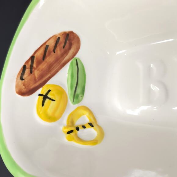 VTG Maurice Ceramics Of Calif USA Mid Century BREAD Ceramic Basket Tray Novelty - Picture 7 of 11